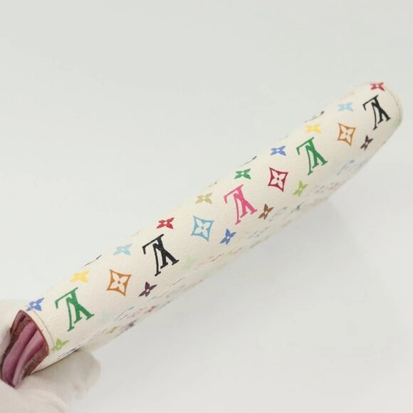 LOUIS VUITTON Multicolor Portefeuille Sarah Wallet White M93532 LV Auth 142372 - Picture 7 of 16